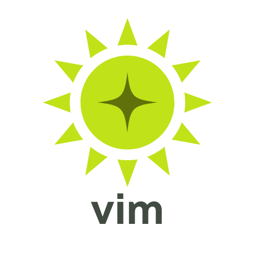 an icon of a sun with a star inside it; vim